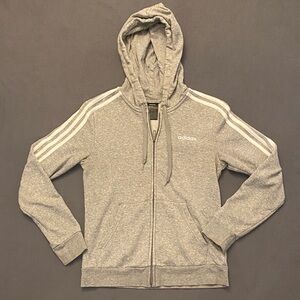 Adidas Gray Zip-Up Hoodie